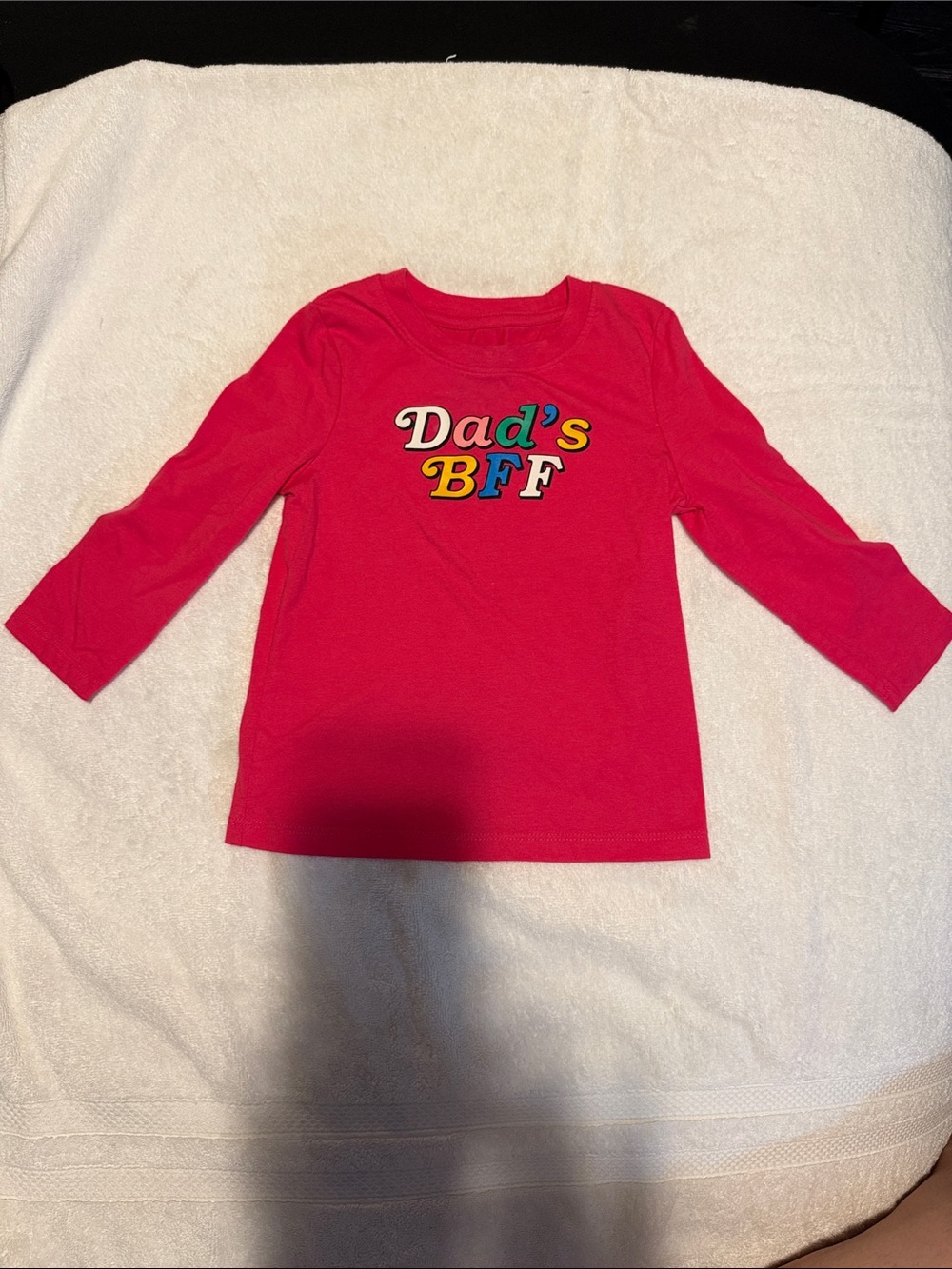 Cat & Jack Bright Pink 'Dad's BFF' Long-Sleeve Tee